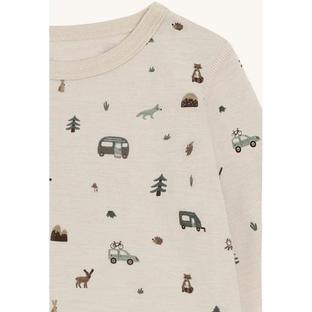 Hust & Claire Awo Camp bluse French Oak merino