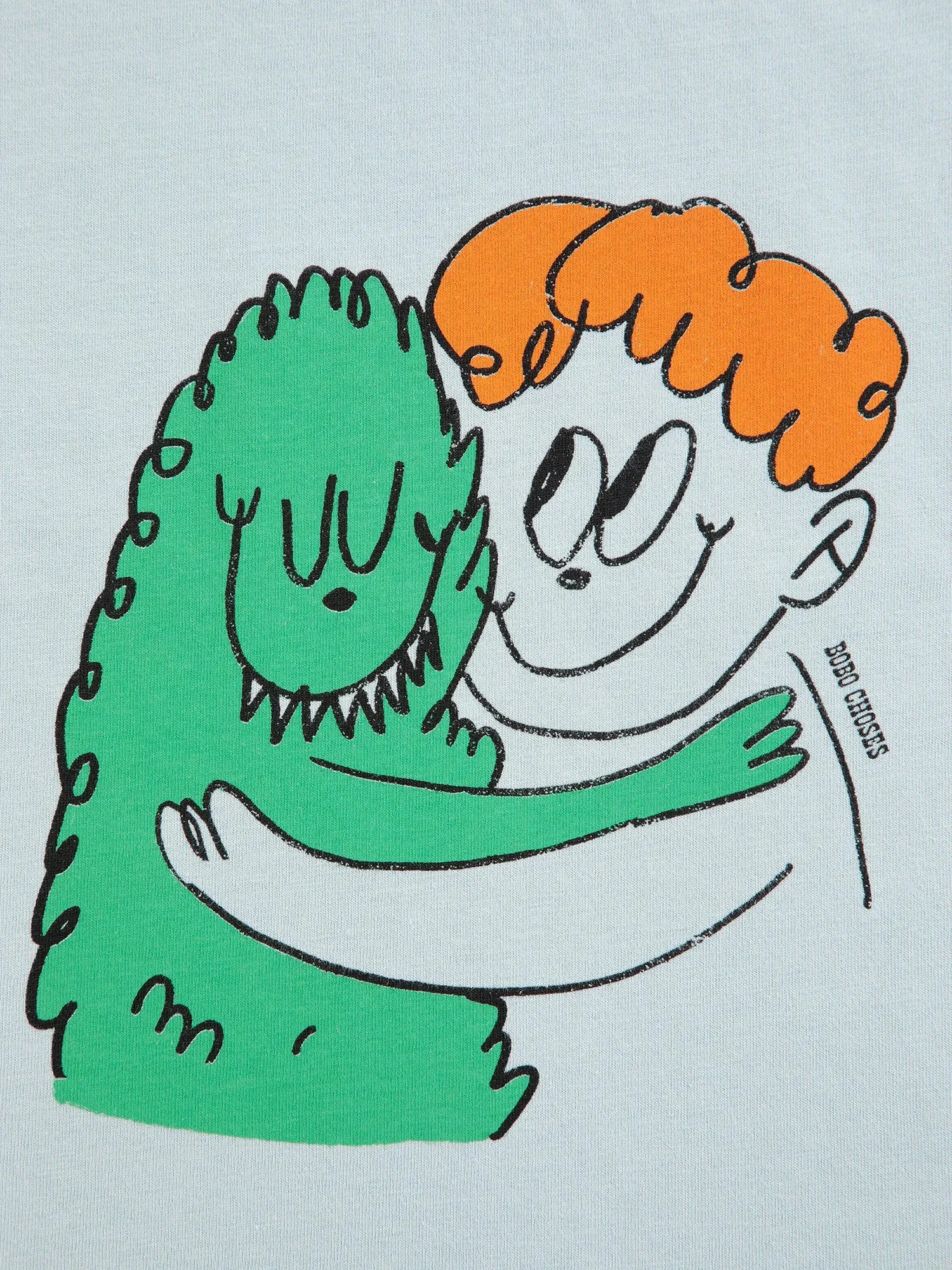 Bobo Choses Hug Hairy Monster t-shirt lyseblå