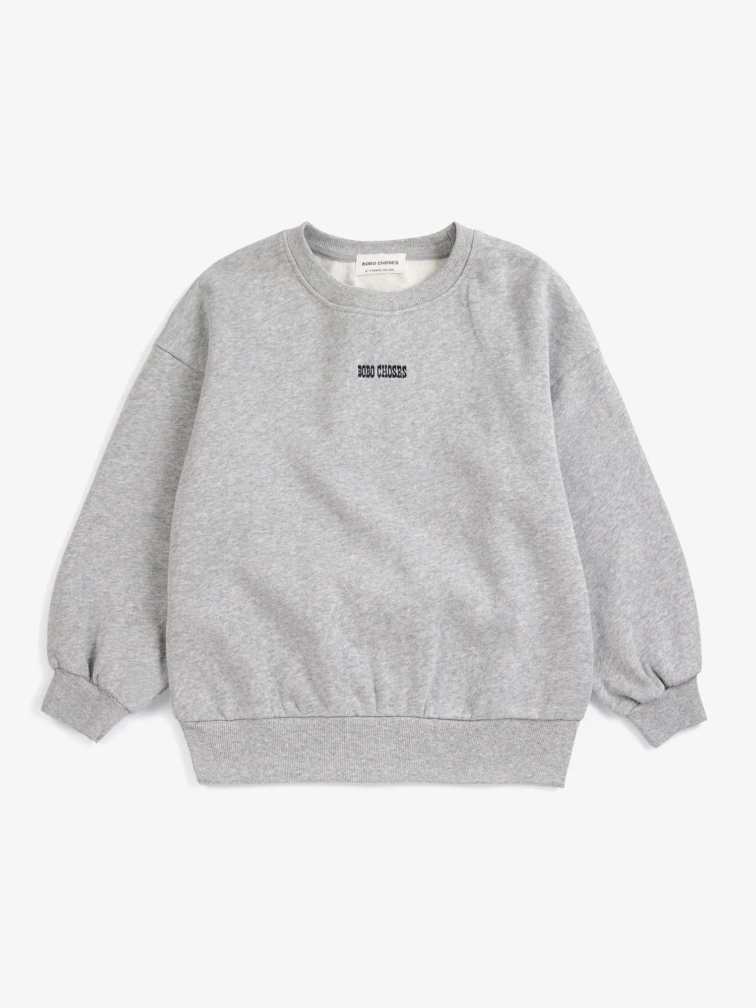 Bobo Choses Mush Monster Duo sweatshirt lysegrå økologisk
