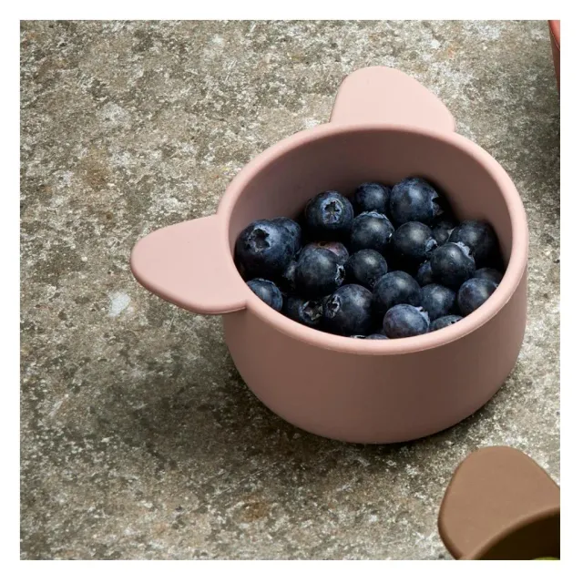 nuuroo Rosa snackskål 2 stk Woodrose silikone