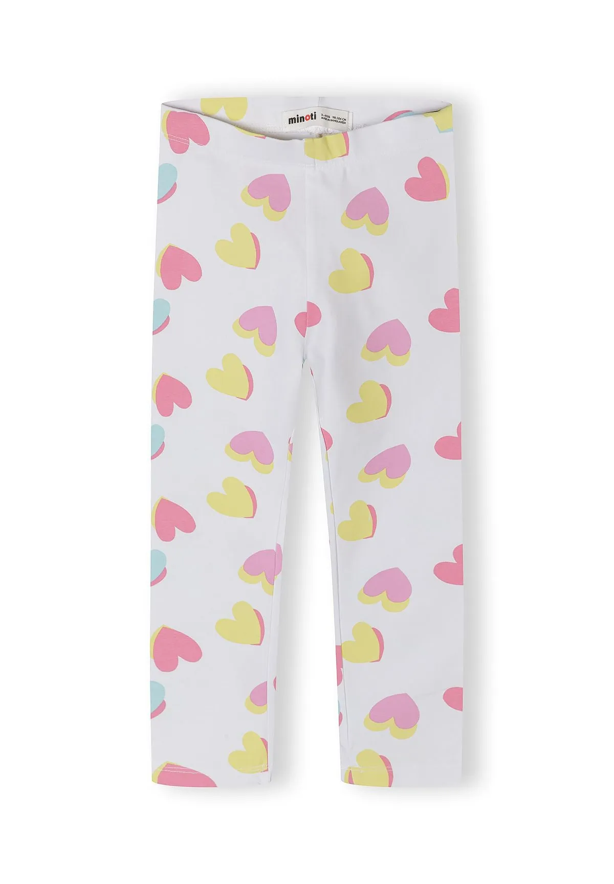 Minoti 44824 leggings til piger 5-pak grå rosa bomuld