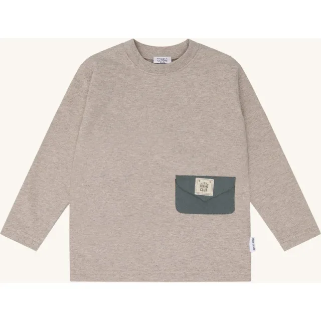 Hust & Claire HCAnton langærmet bluse Beige Melange