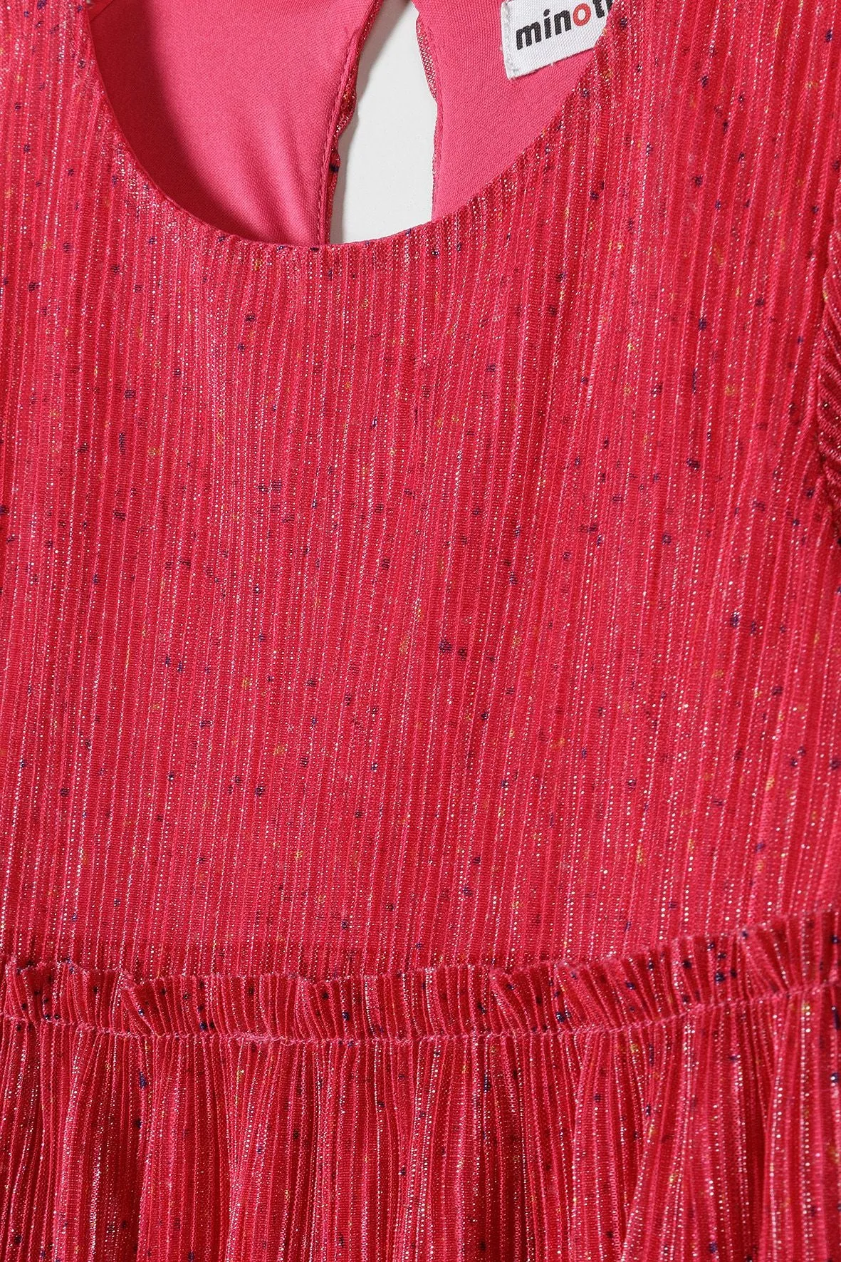 Minoti 39779 festkjole rosa chiffon ballonærme