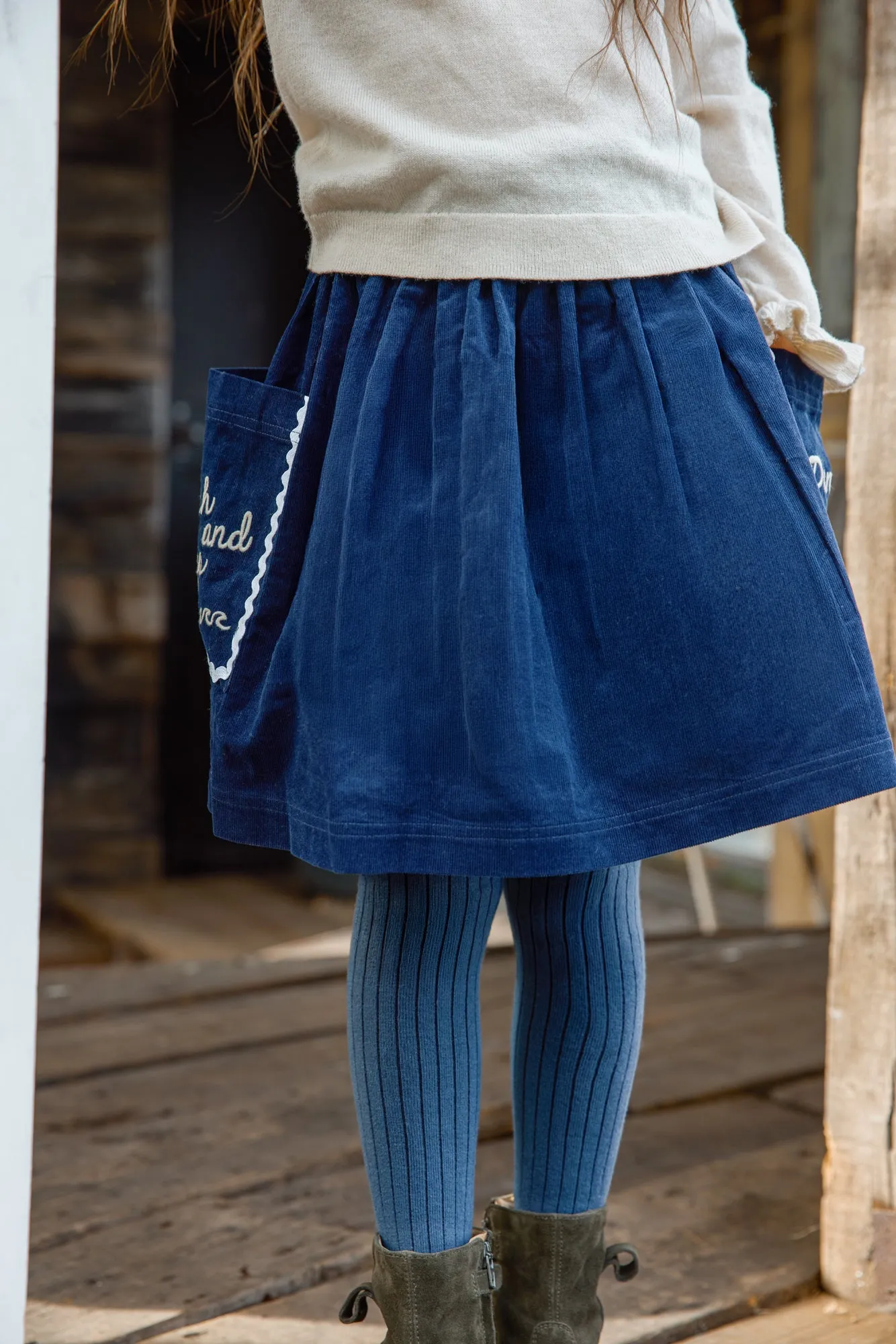 Bonton Ruche nederdel sailor blue bomuld