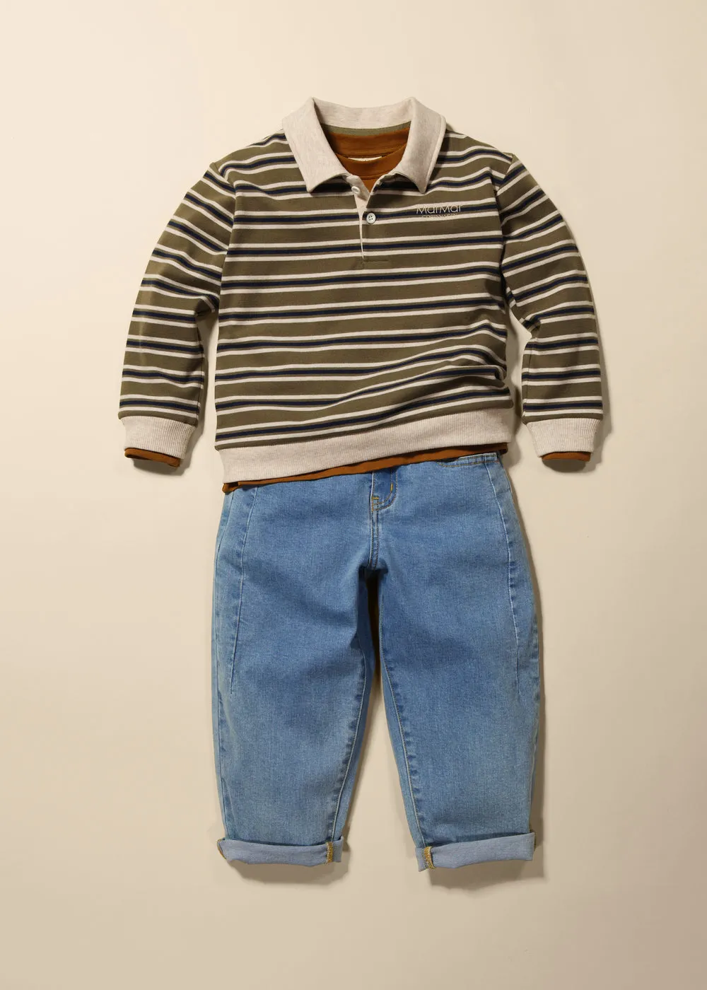 MarMar Thanos Polo bluse Seaweed Stripe stribet