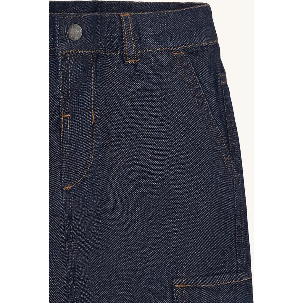 Hust & Claire Trevor cargobukser dark blue denim