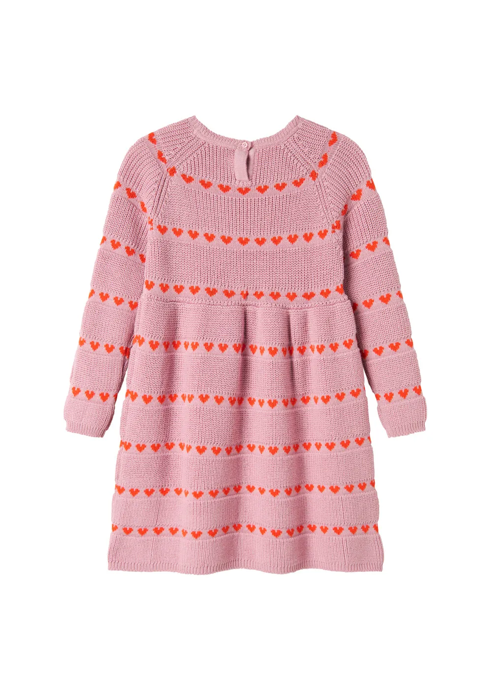 MarMar Daso strikkjole Soft Berry Hearts hjerter