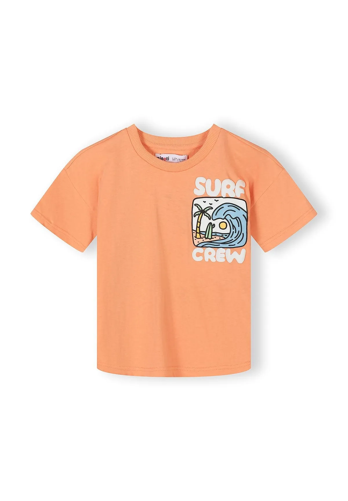 Minoti 44696 shorts-sæt abrikos bomuld baby