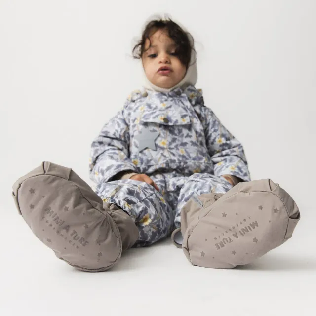 MINI A TURE MATWINN vintersokker grey brown fleece