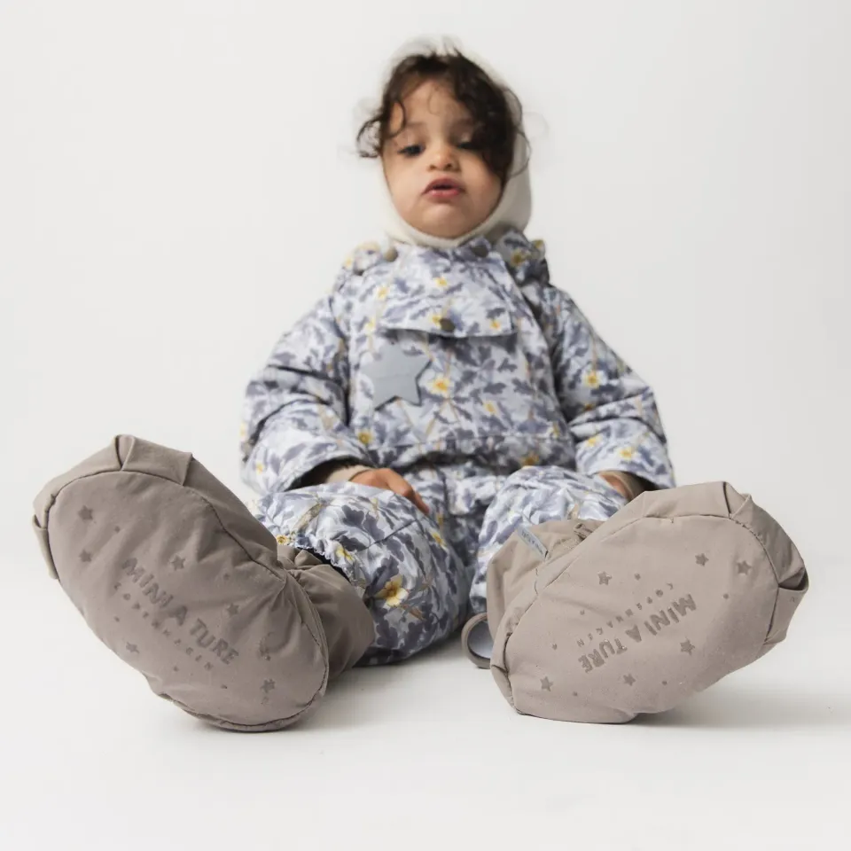 MINI A TURE MATWINN vintersokker grey brown fleece