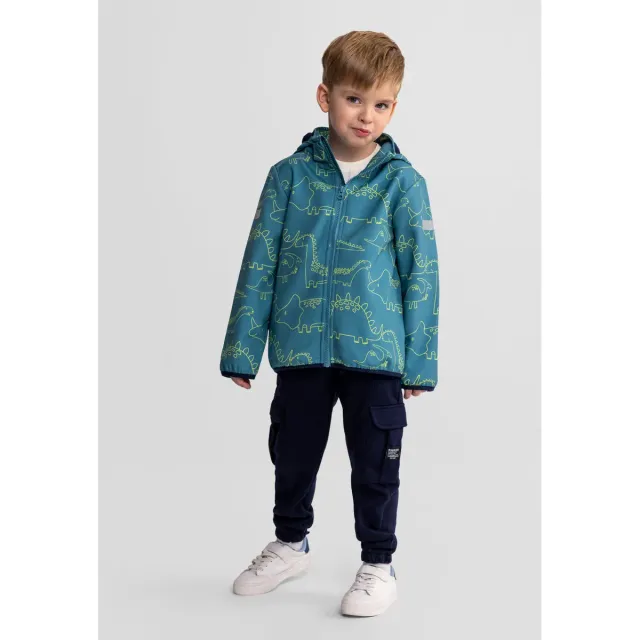 Minoti 44594 softshelljakke petrol dino str 104