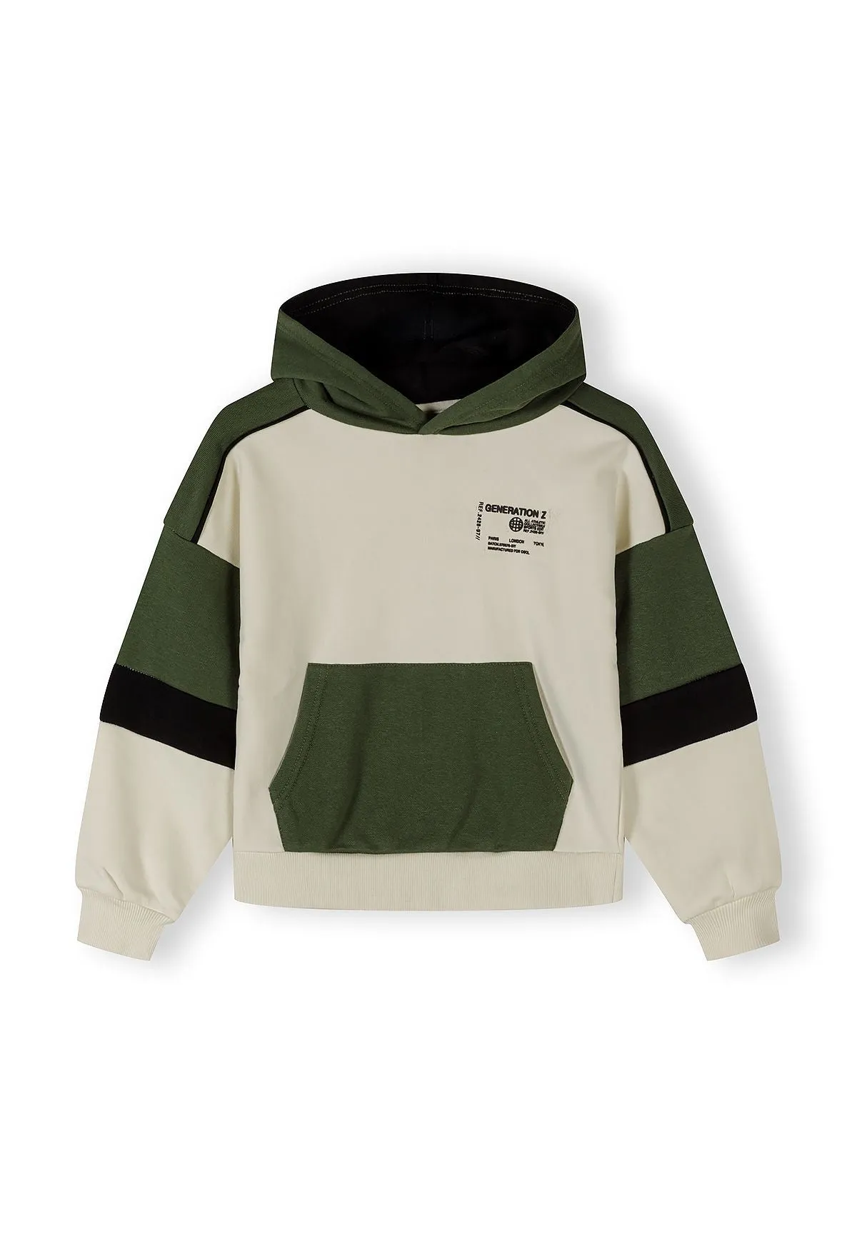 Minoti joggingtøj til drenge khaki colourblock sæt