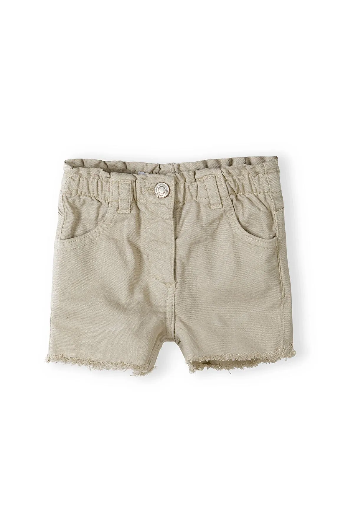Minoti 38835 pige shorts stone bomuldstwill