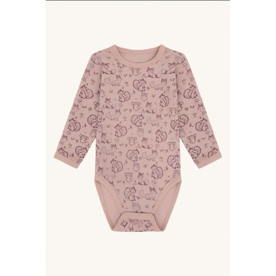 Hust & Claire Bo body merino dusty rose dyr