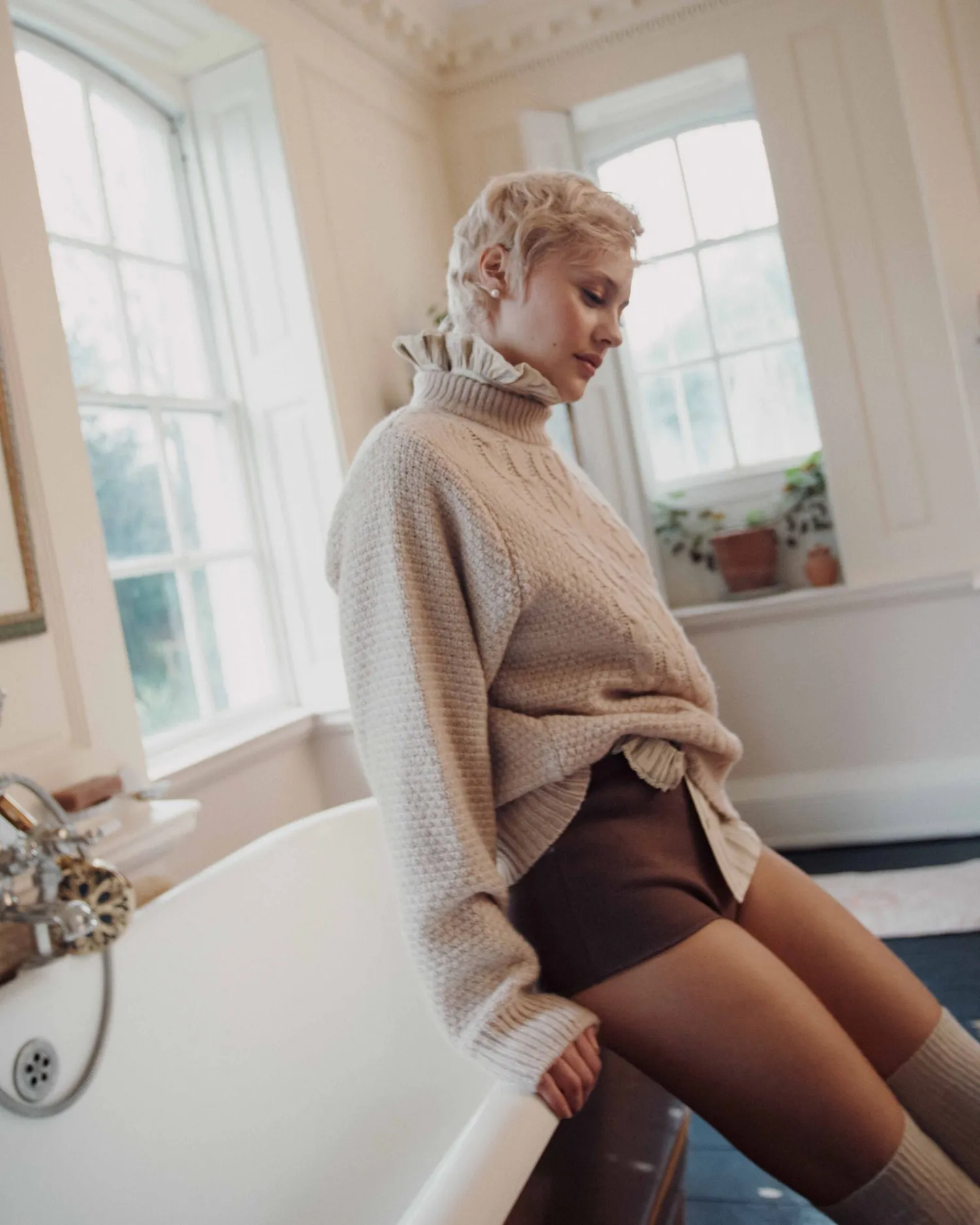 Emile et Ida Eden pullover beige merinould
