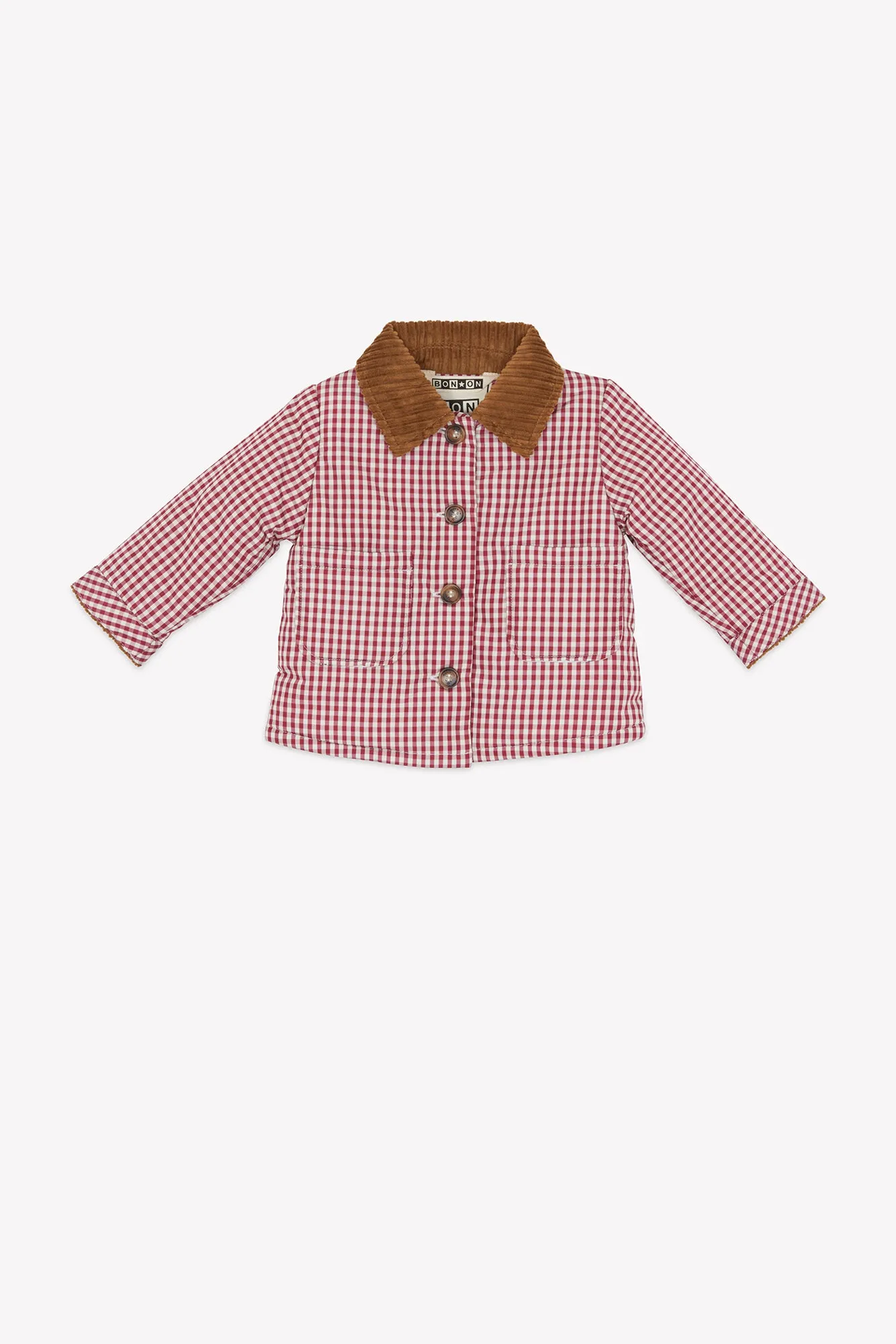 Bonton Marcel Mouton jakke rød ternet 3M-3A