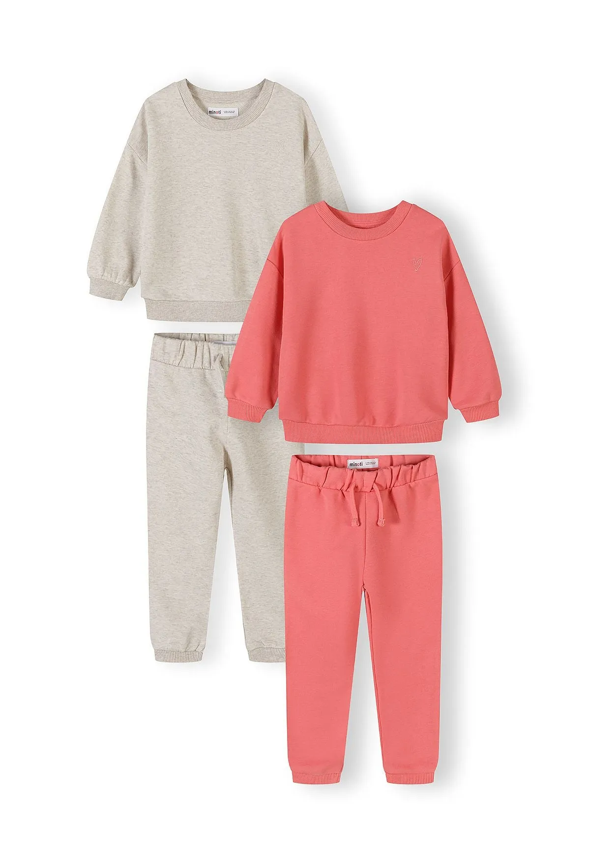 Minoti 44730 joggingtoej piger koral 2-pak