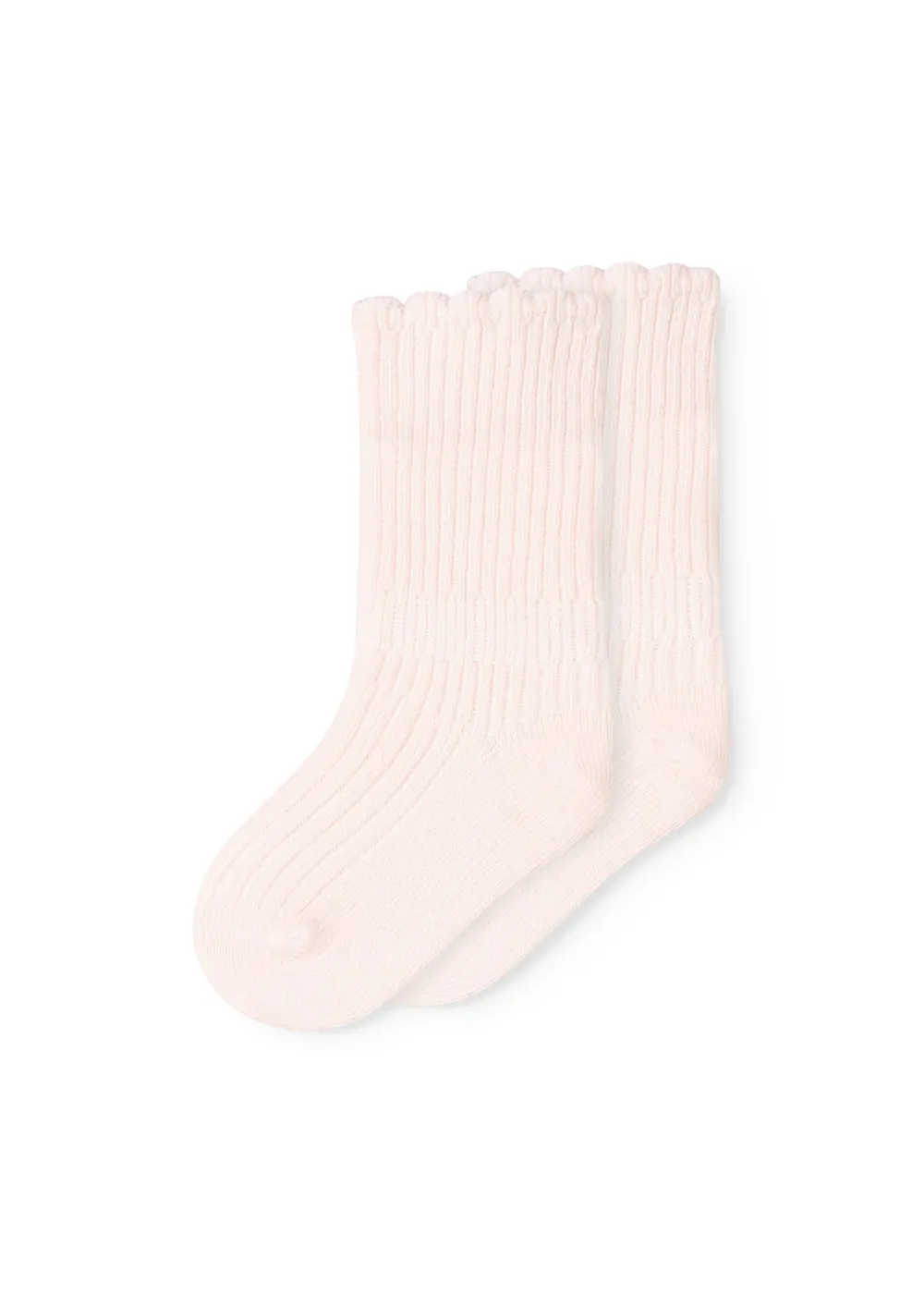 MarMar Newborn Socks Scallop 2-pak Rosa rib