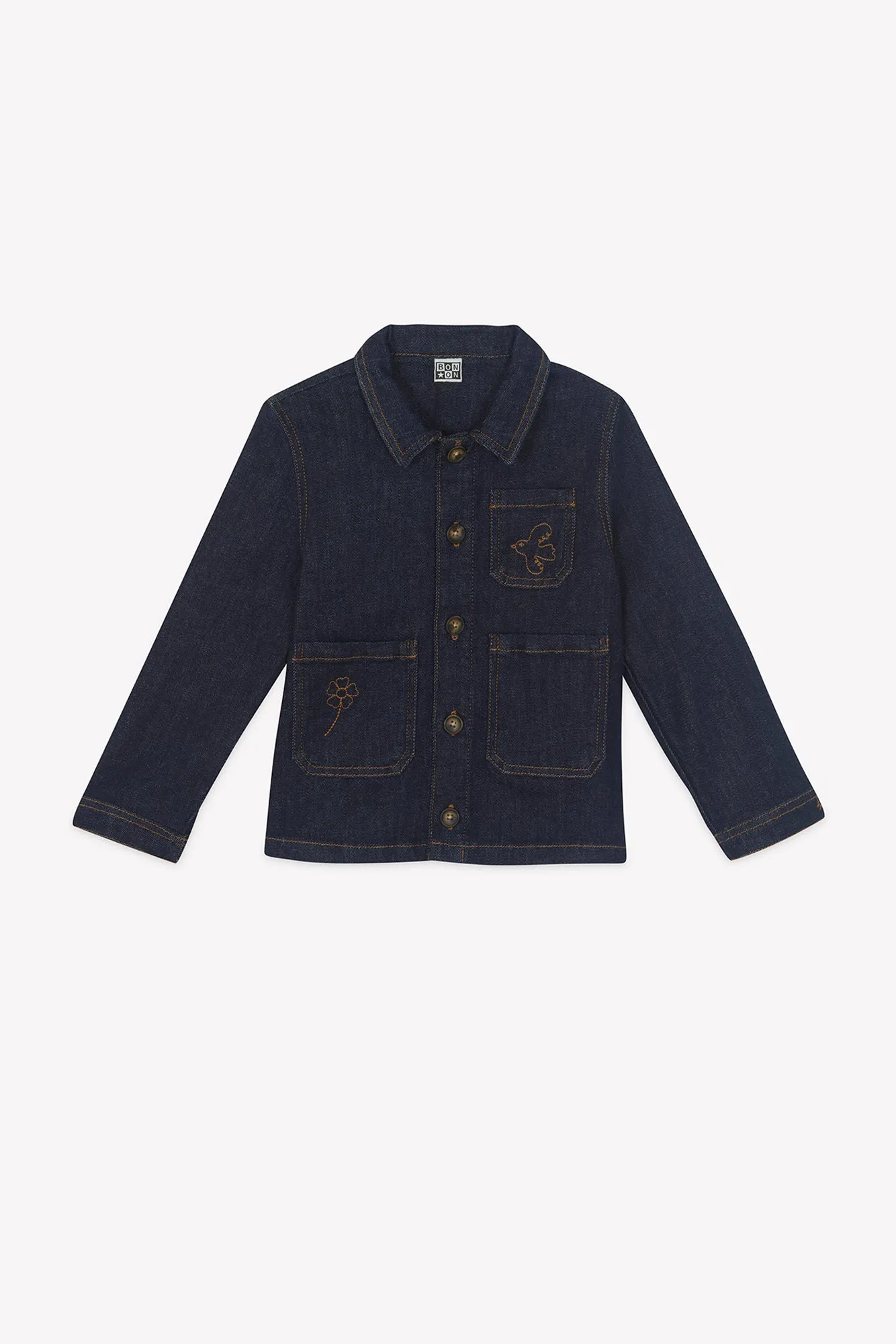 Bonton Ermana Denim Brut jakke broderi