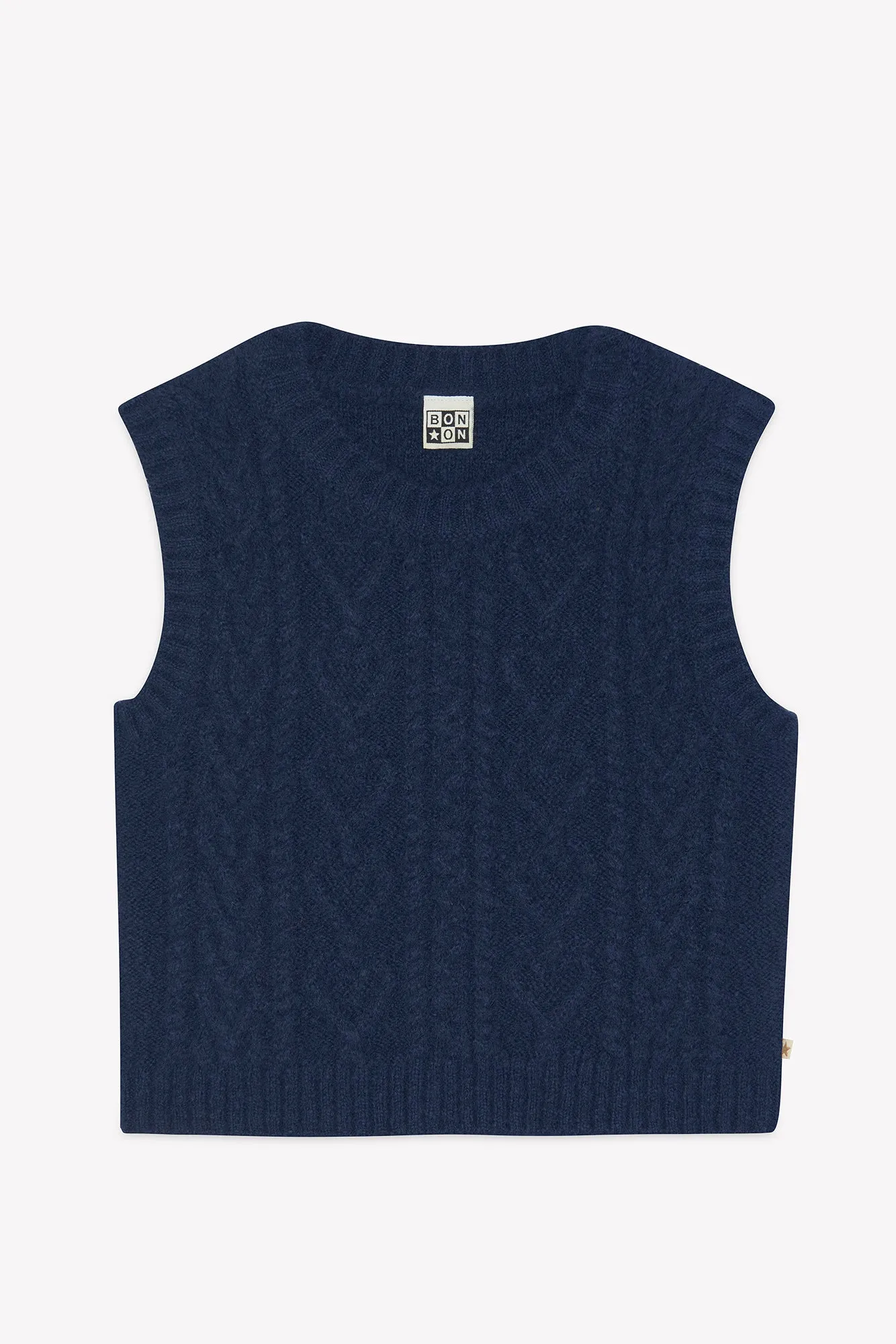Bonton Lucia strikvest uld sailor blue 2A