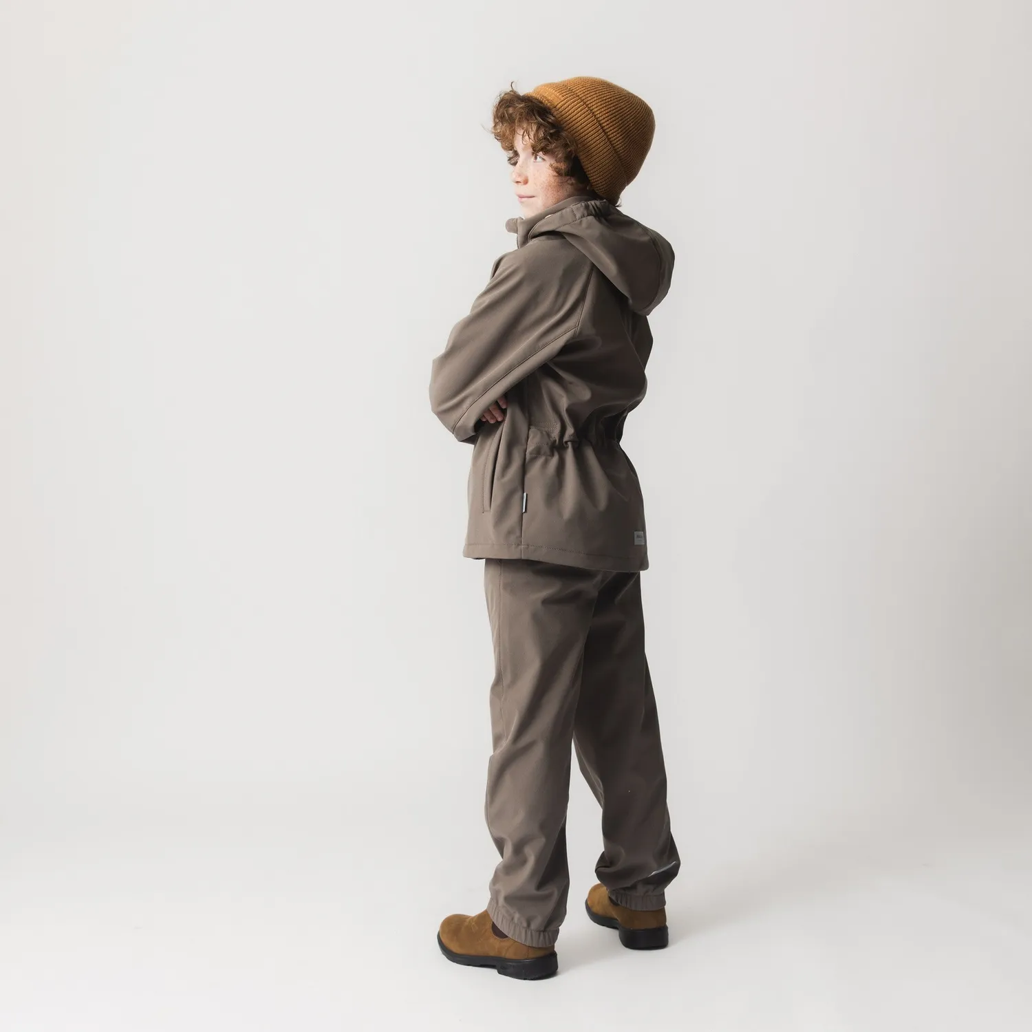MINI A TURE MATADEN softshelljakke Morel grey vandafvisende