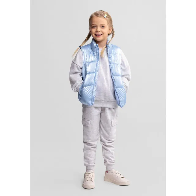 Minoti 44573 vest lyseblå nylon til piger