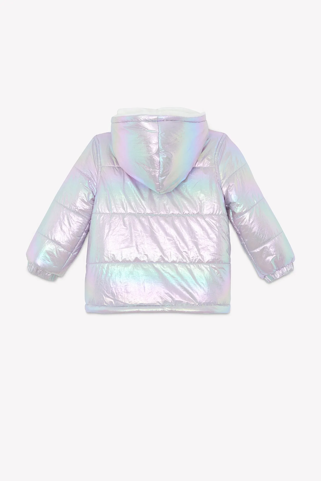 Bonton Moove dynejakke rosa iriserende