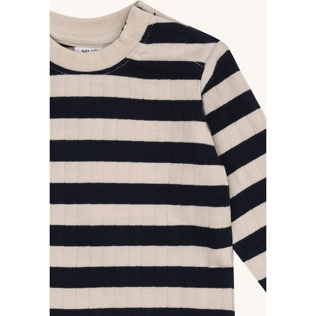Hust & Claire HCAnton bluse More Navy langærmet økologisk