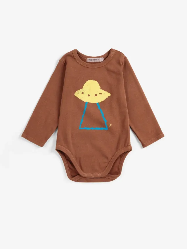 Bobo Choses Pixel Abduction body brun økologisk