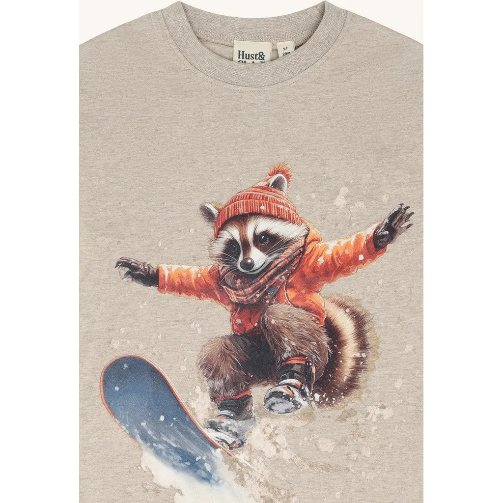 Hust & Claire HCAnton Racoon langærmet T-shirt Biscuit