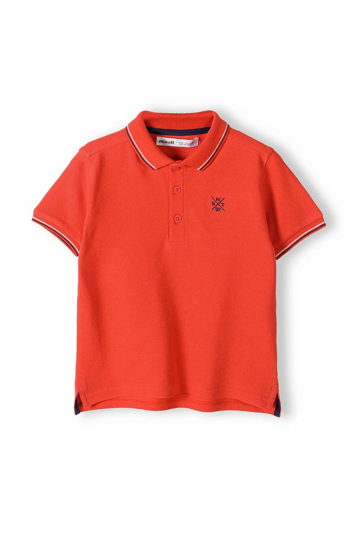 Minoti 38383 poloshirt rød bomuld til drenge