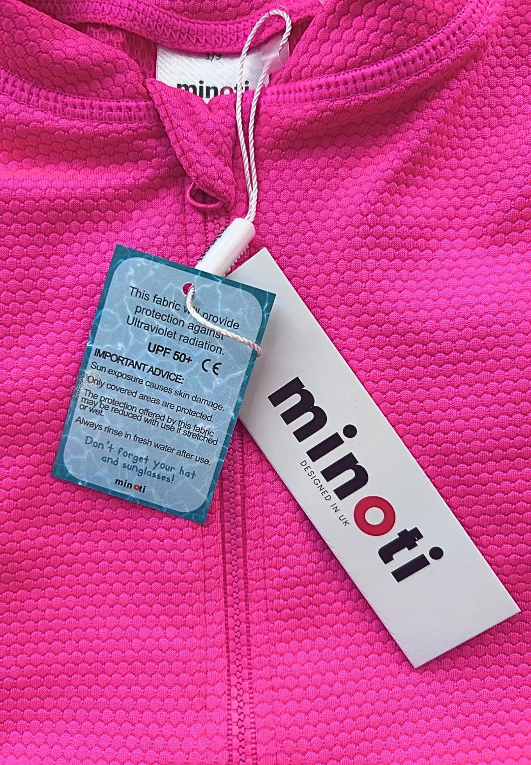 Minoti svømmedragt pink flæse polyester