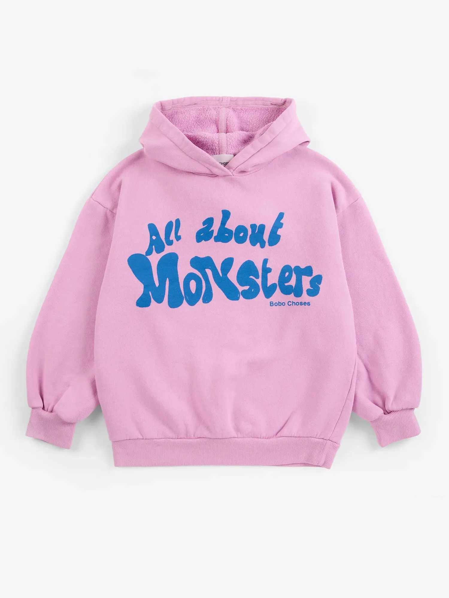 Bobo Choses All About Monsters hoodie lyserød løs