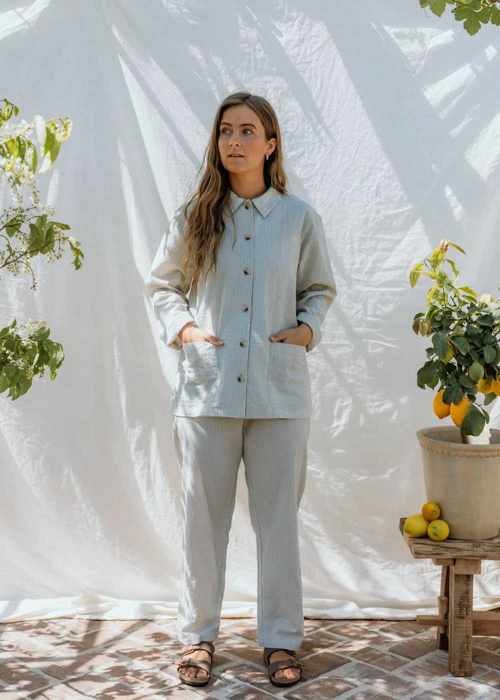 MarMar Pajama Set W Pyjamas Blue Stone Stripe