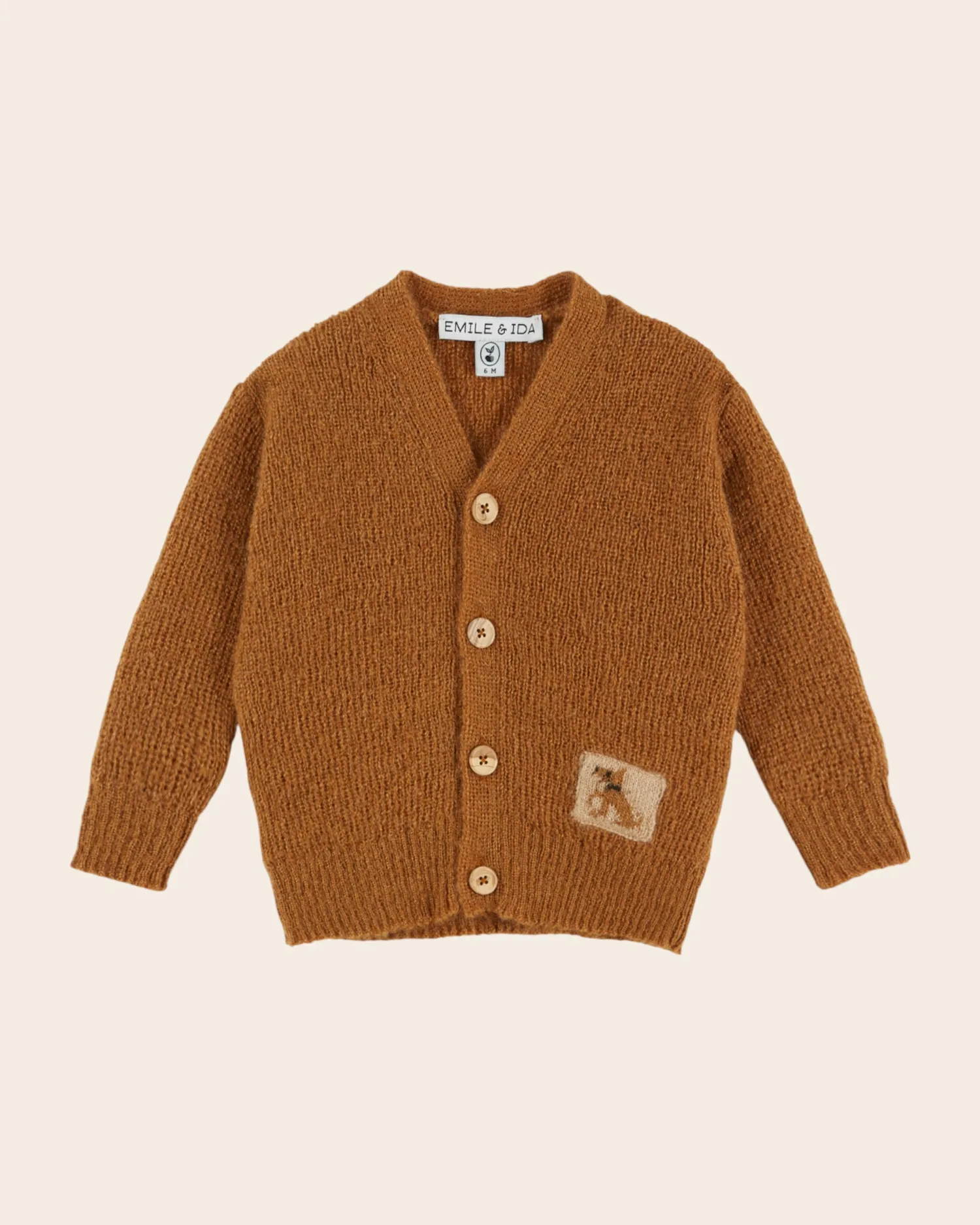 Emile et Ida Caramel cardigan camel hund 03M