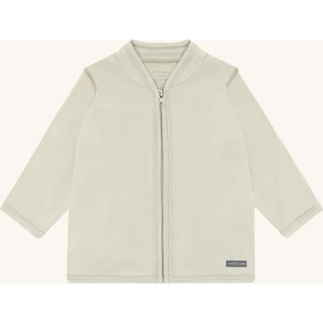 Hust & Claire Curd Solid Zip cardigan Greene Stone bambus