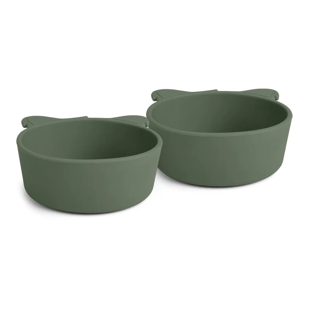 nuuroo Alex dyb tallerken 2-pak dusty green silikone