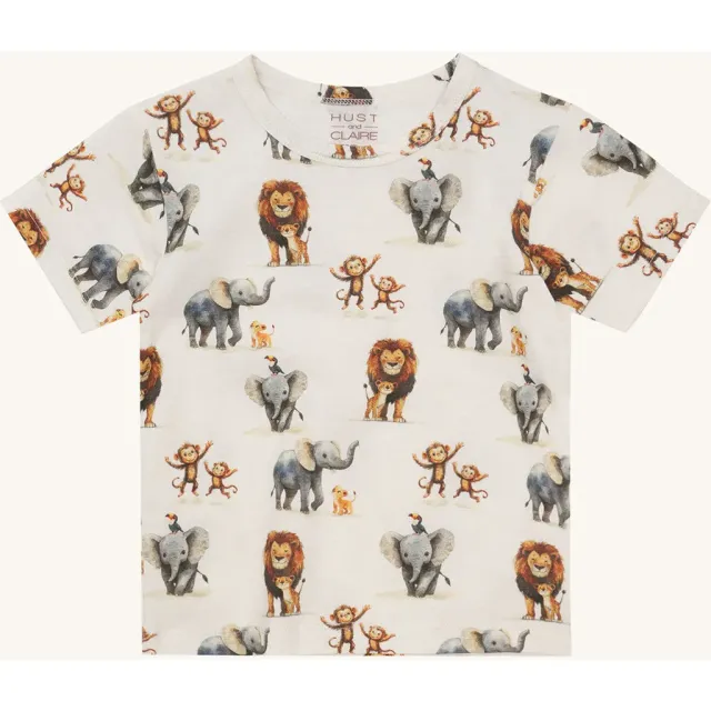 Hust & Claire HCAugust Zoo T-shirt Ivory økologisk