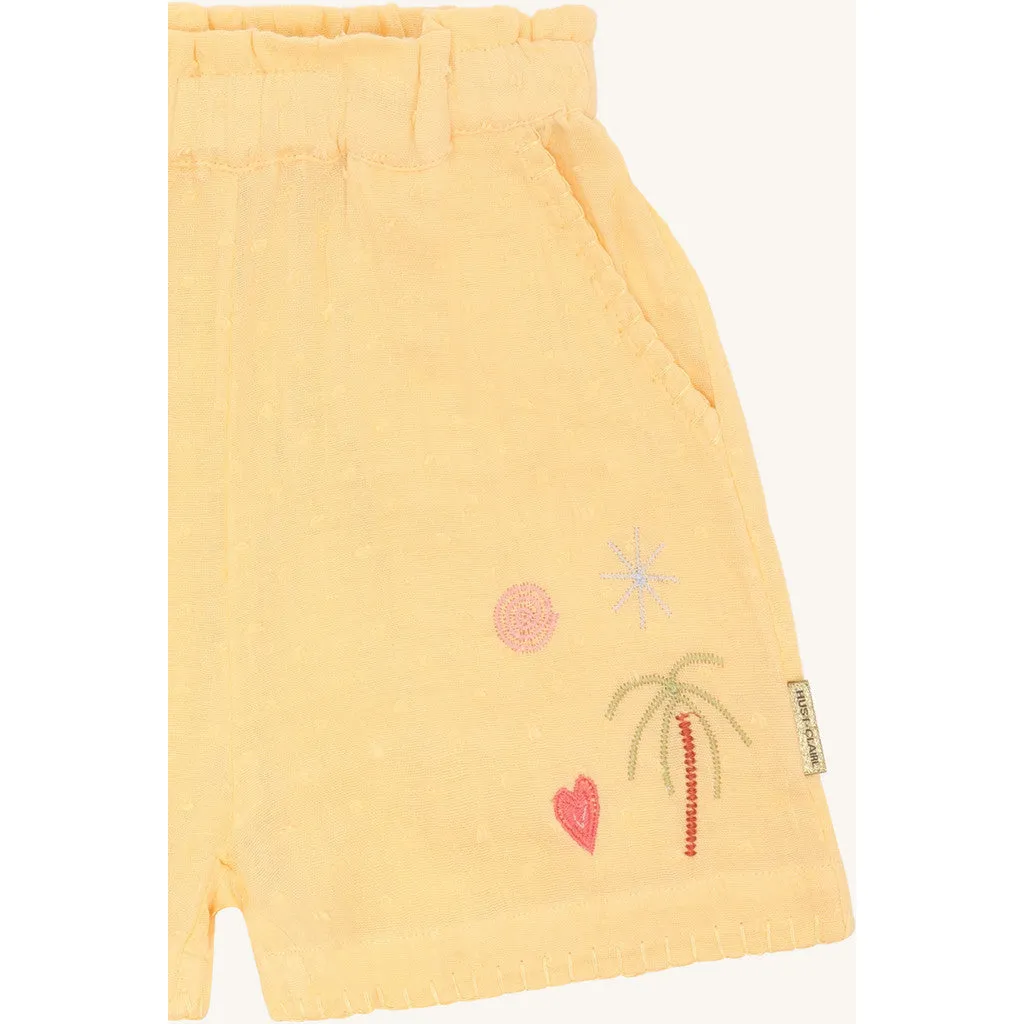 Hust & Claire Helena Dobby shorts Nectar bomuld