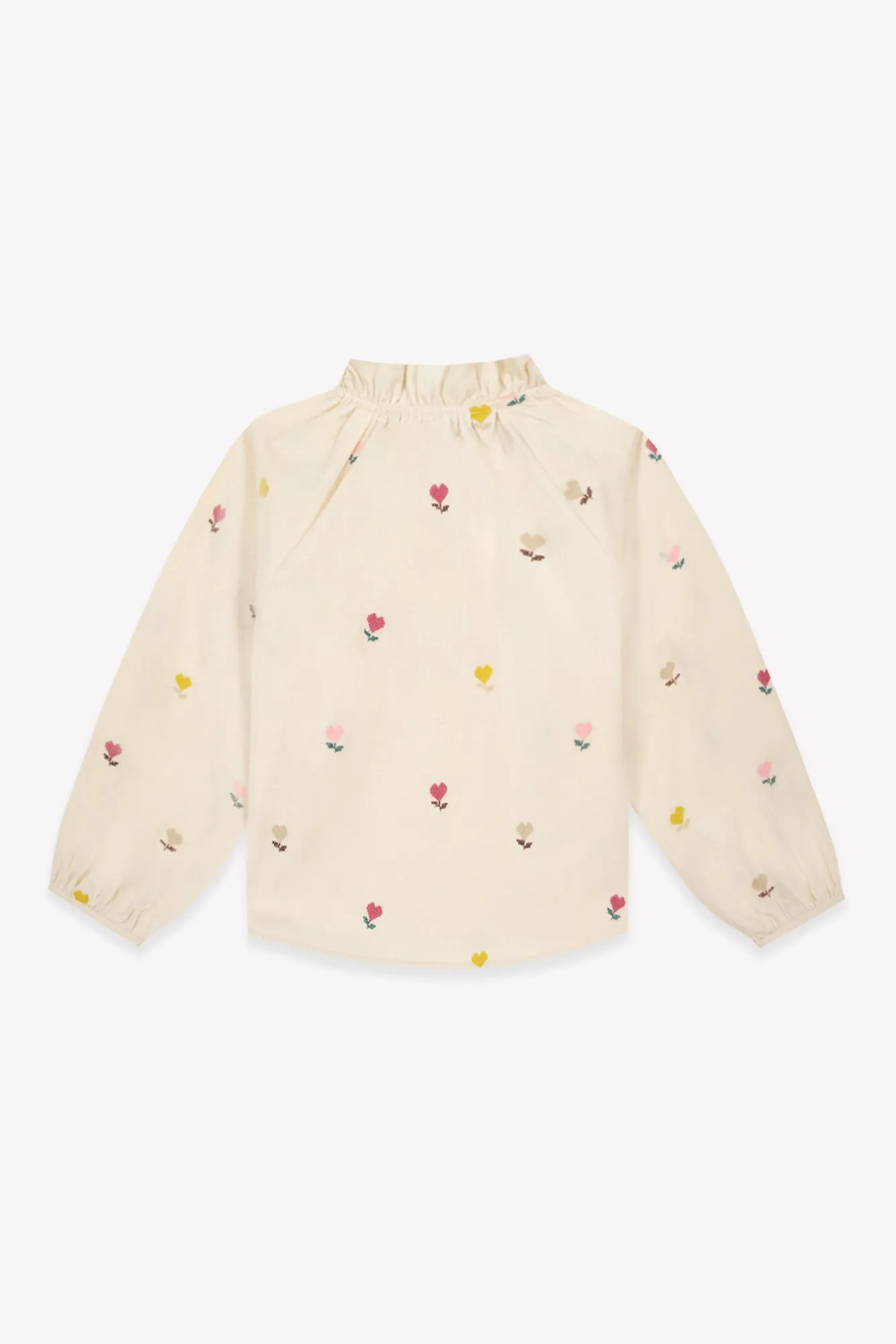 Bonton Pomette Cœur Flower bluse velour blomstret
