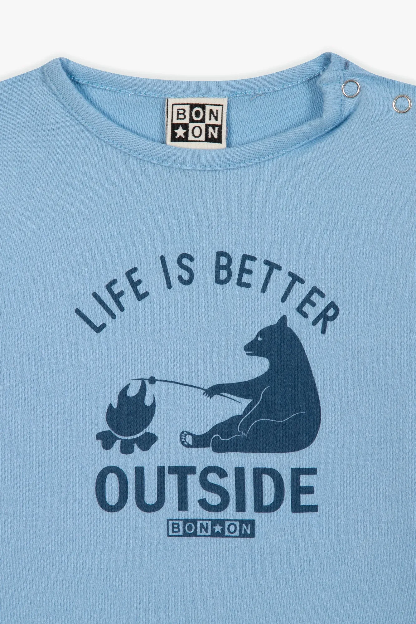 Bonton Taxi Life Bleu Givre T-shirt blå bomuld