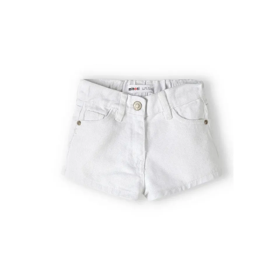 Minoti 38827 jeansshorts hvid lige ben