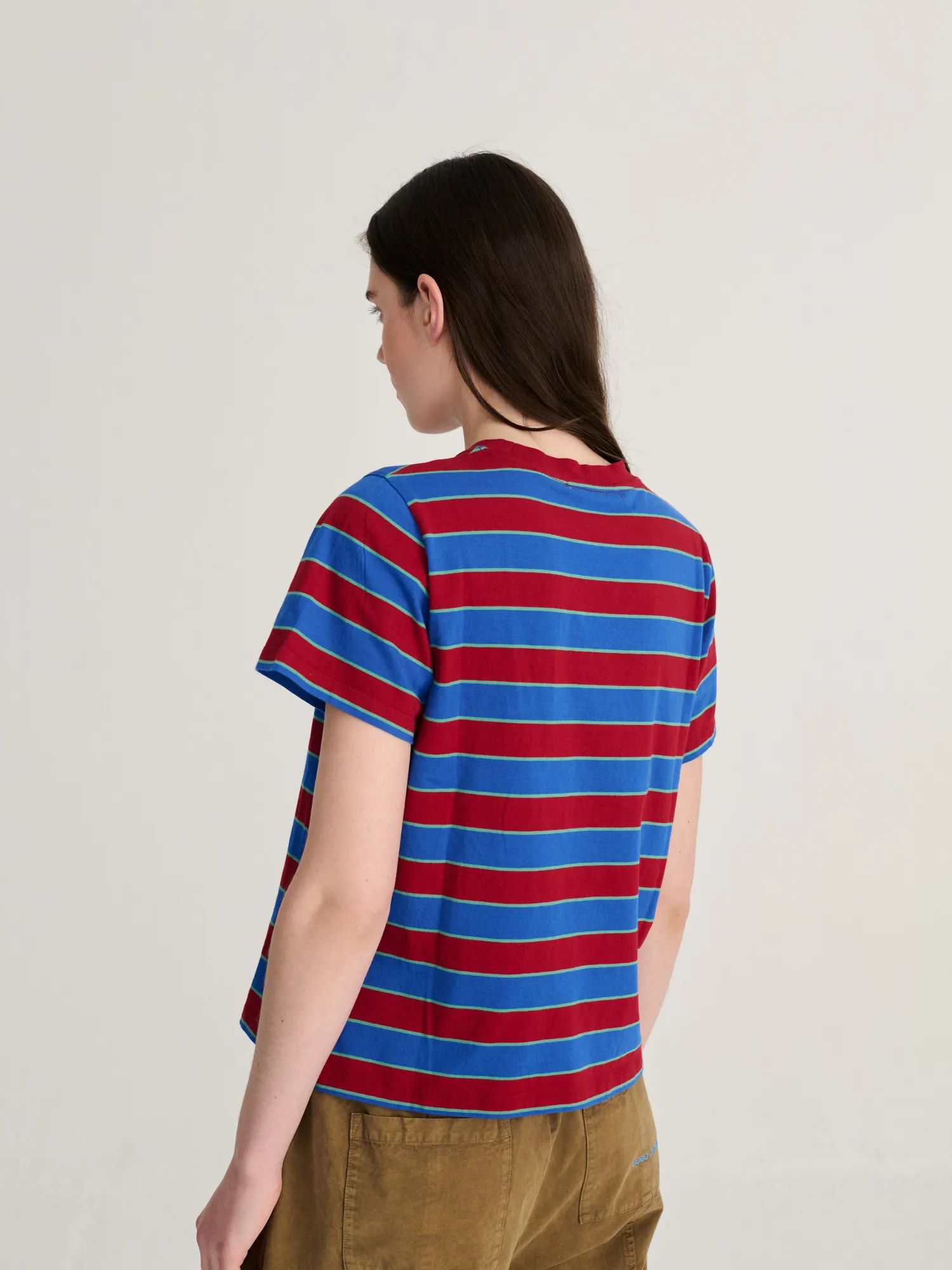 Bobo Choses Striped cropped T-shirt blå XS