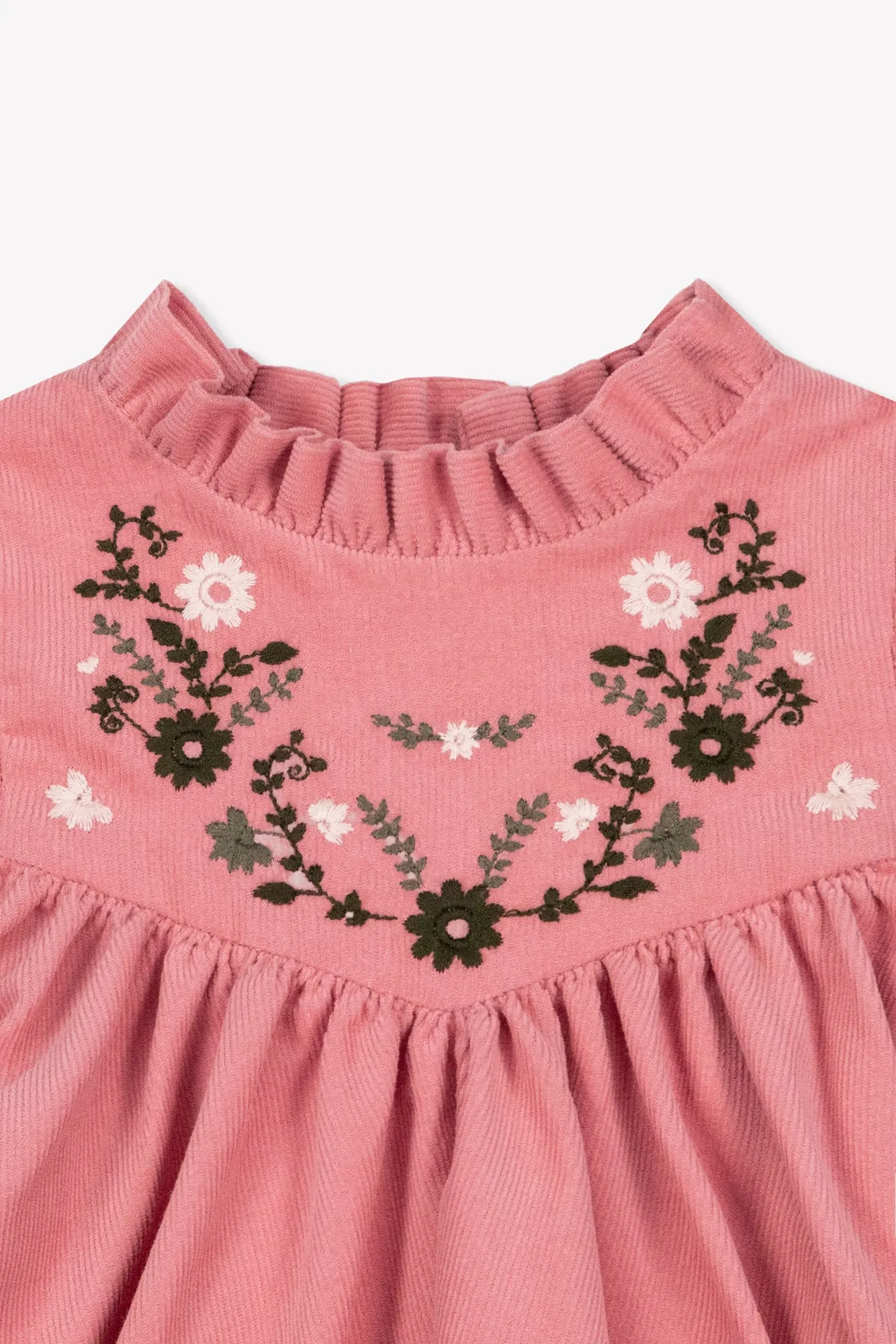 Bonton Pauline kjole Rose Baby fløjl bomuld