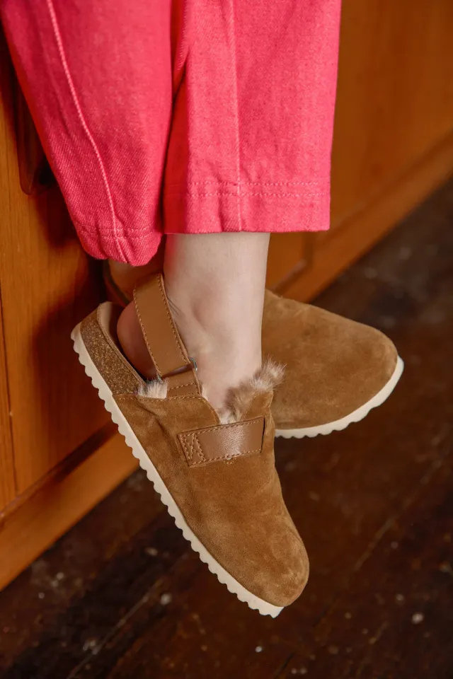 Bonton Luv Marron træsko brun sherpa