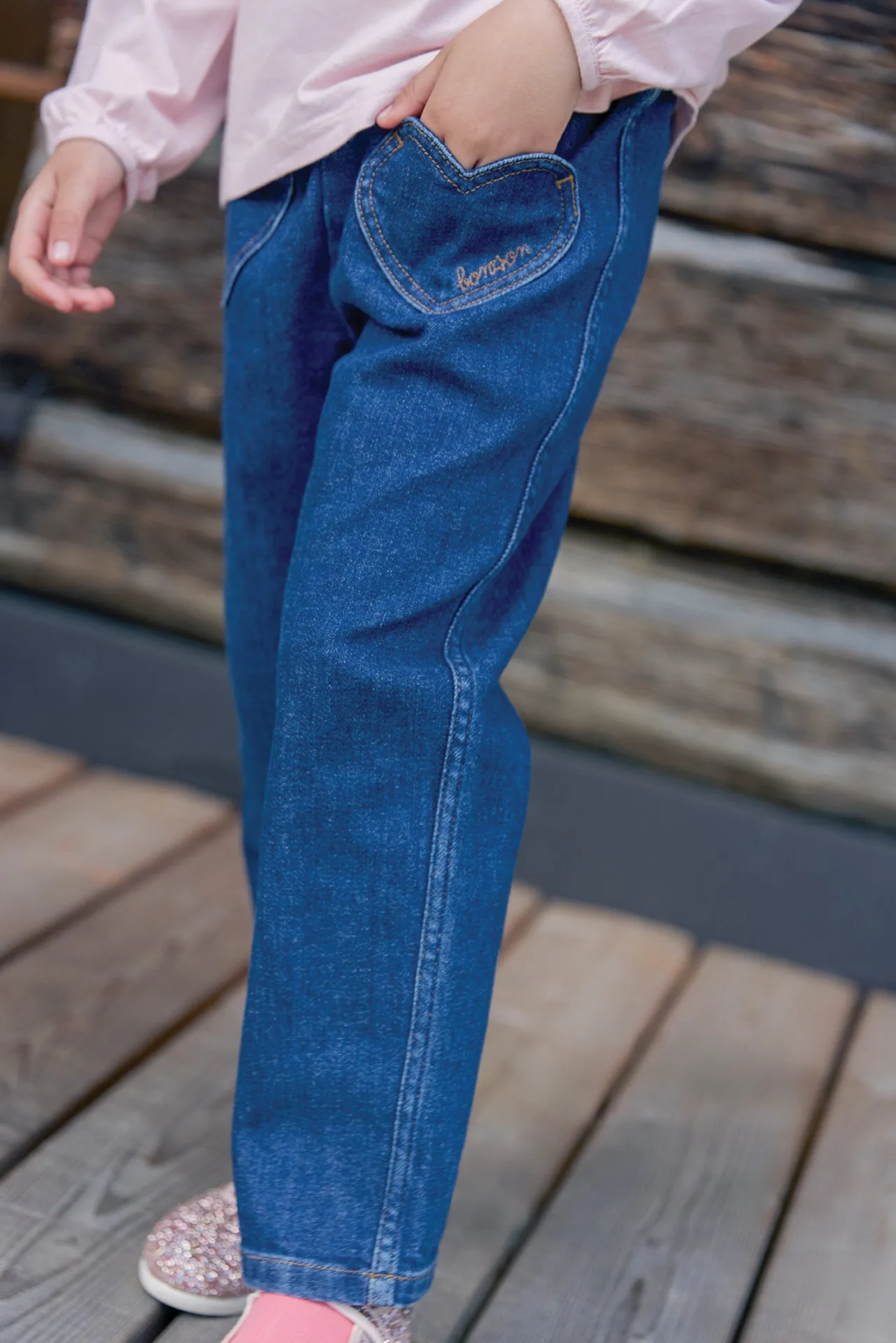 Bonton Duck jean rå denim blå 6A