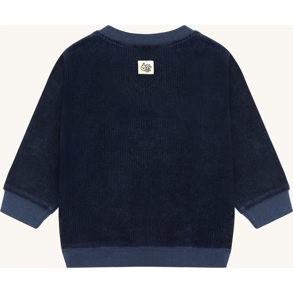 Hust & Claire Sofus velour sweatshirt blues