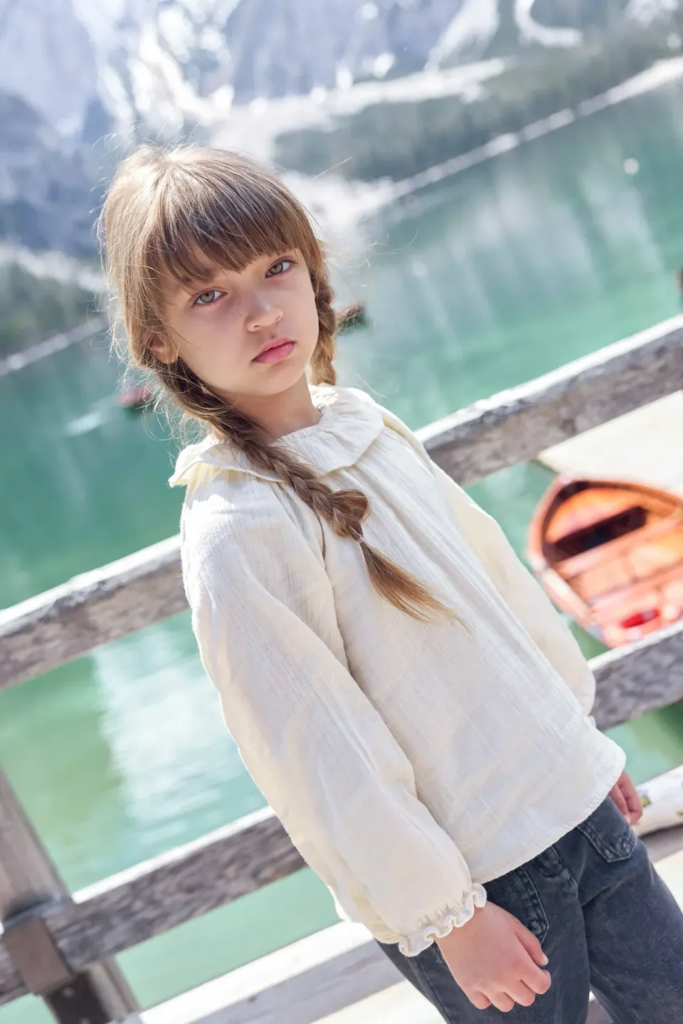 Bonton Solange Ecru bluse ecru bomuldsgaze