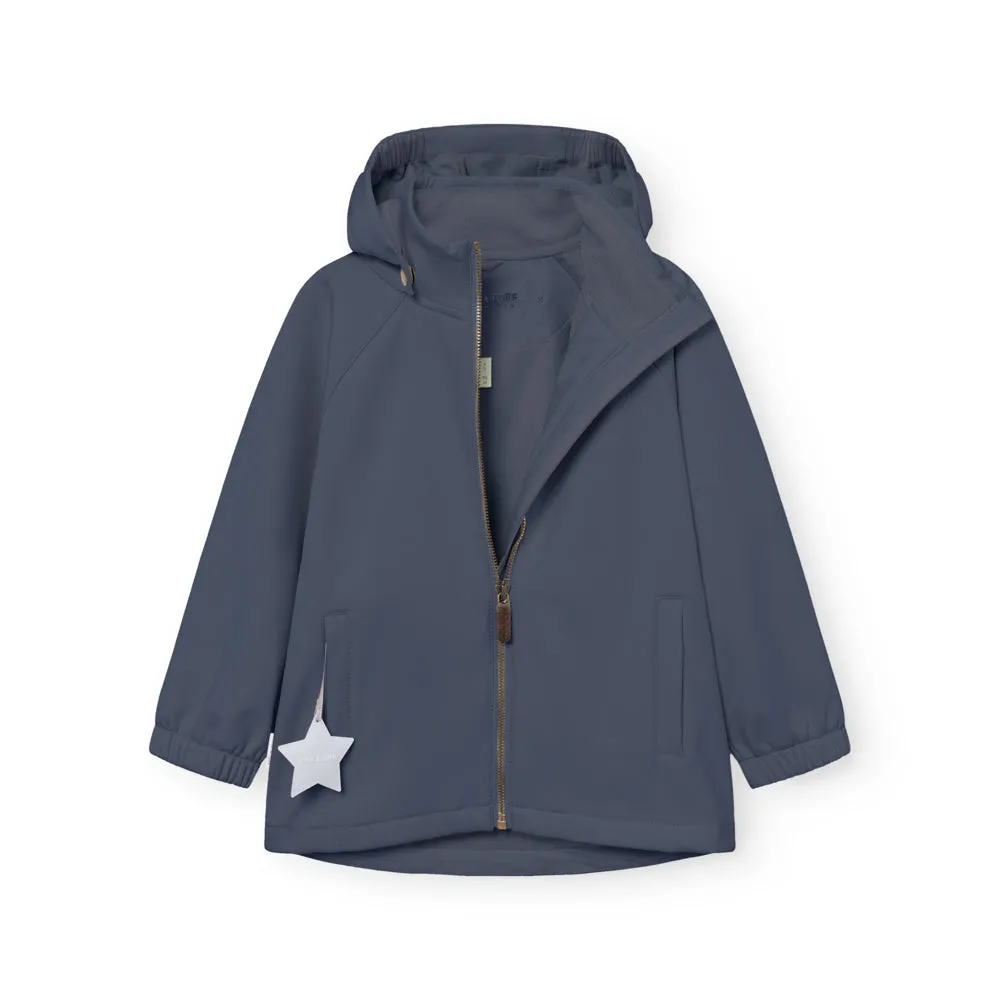MINI A TURE MATADEN softshell jakke Ombre blue fleece