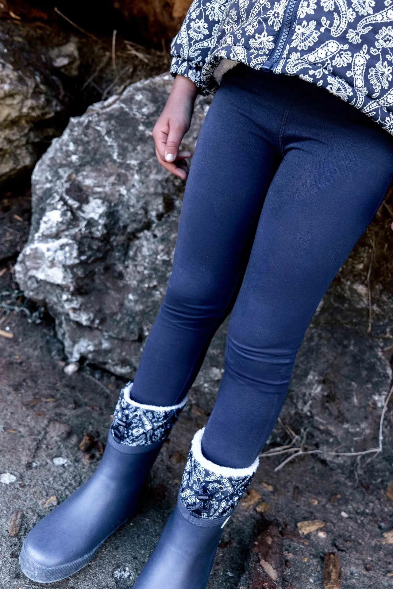Bonton Linata leggings blå raw denim bomuld